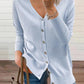 Women's casual solid color long sleeve button cardigan jacket