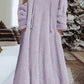 Women's casual v hooded jednofarebné stitching elegantní midi šaty