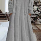 Women's casual v hooded jednofarebné stitching elegantní midi šaty