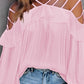 Women's casual solid color off shoulder vintage s dlouhým rukávem top