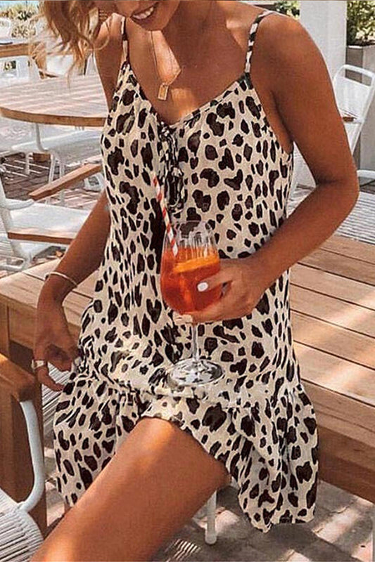 Dámské mini šaty s leopardím vzorem
