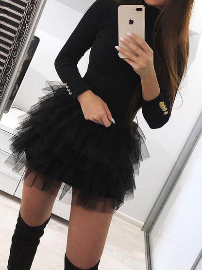 Dámské vintage černé mini šaty